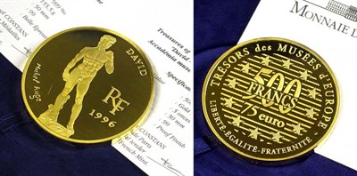 Lot 147 - France: 1996 5 Ounce Gold, David, Michaelangelo