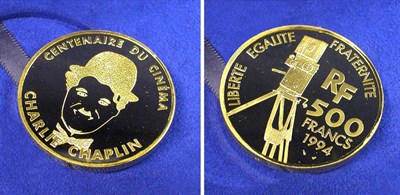 Lot 131 - France: 1994 5 Ounce Gold, Charlie Chaplin