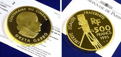 Lot 135 - France: 1995 5 Ounce Gold, Greta Garbo