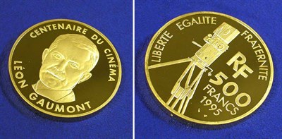 Lot 132 - France: 1995 5 Ounce Gold, Leon Gaumont