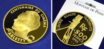 Lot 142 - France: 1995 5 Ounce Gold, Artletty