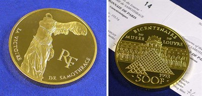 Lot 127 - France: 1993 5 Ounce Gold, Nike of Samothrace