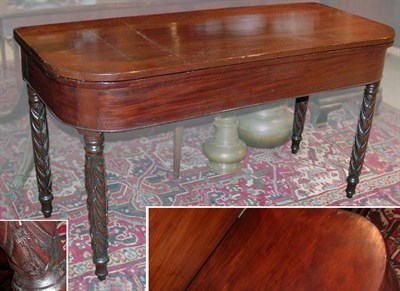 Lot 2317 - American Empire Mahogany Fold-over Tea Table