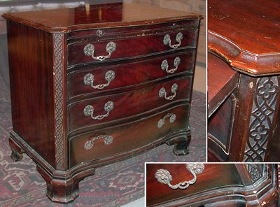 Lot 2305 - Pair of Georgian Style Mahogany Serpentine...