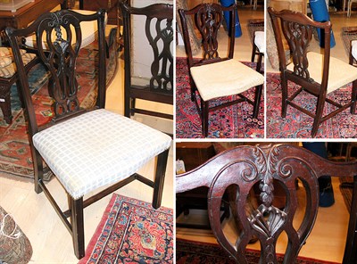 Lot 2225 - Set of Eight Georgian Style Mahogany Dining...