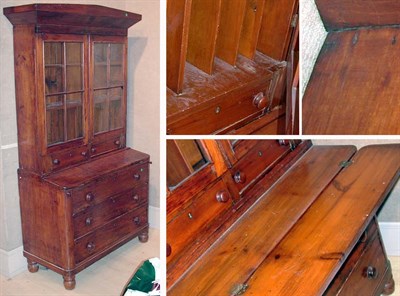 Lot 2287 - Pine Secretary Bookcase Second quarter of the...