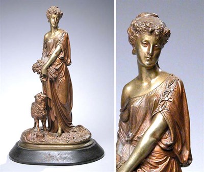 Lot 346 - Gilt and Patinated-Bronze Figure of a...