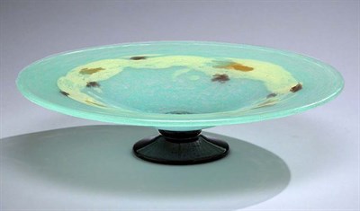 Lot 588 - Schneider Glass Compote Of circular form, in...