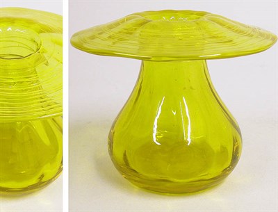 Lot 537 - Carder Steuben Topaz Glass Candlestick Of...