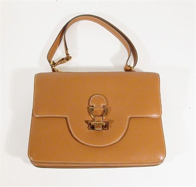 Lot 3750 - Hermes Tan Shoulder Bag Late 1960s Of...