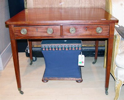 Lot 272 - George III Style Mahogany Two-Drawer Writing...