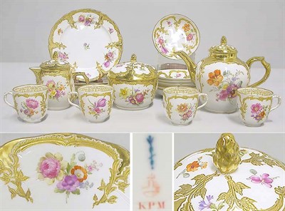 Lot 212 - KPM Porcelain Gilt and Enameled Dessert...
