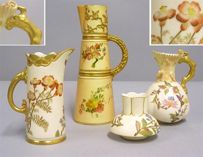 Lot 175 - Group of Four Royal Worcester Gilt and...