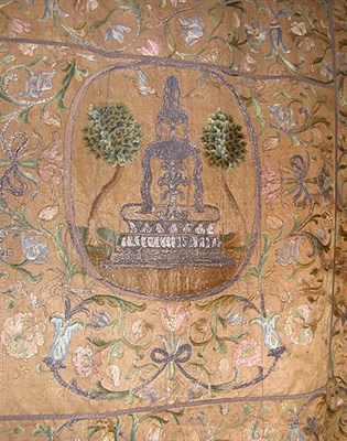 Lot 749 - Embroidered Tapestry and Embroidered Table...