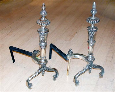 Lot 652 - Pair of Neoclassical Style Silvered Metal...