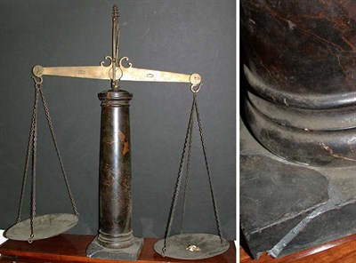 Lot 400 - Victorian Slate Balance Scale