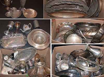 Lot 538 - Miscellaneous Group of Silver Plated Trays,...