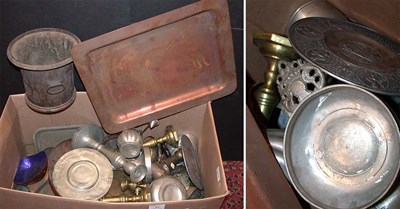 Lot 561 - Group of Copper, Pewter, Brass and Other...