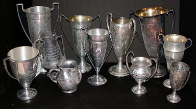 Lot 533 - Group of Silver Plated Presentation Cups and...