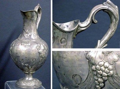 Lot 2232 - Silver Presentation Ewer Mid 19th century Of...