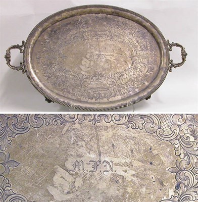 Lot 2144 - Silver Two-Handled Tray William Adams, New...