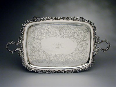 Lot 2151 - Coin Silver Two-Handled Tray Gelston & Co.,...