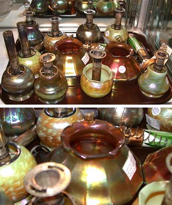 Lot 600 - Group of Eleven Tiffany Favrile Iridescent...