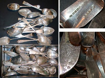 Lot 318 - Miscellaneous Group of English Silver Flatware...