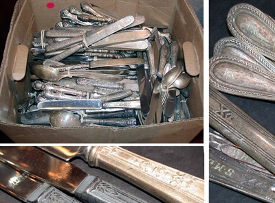 Lot 550 - Miscellaneous Group of Silver Plated Handled...