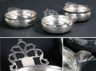 Lot 2233 - Group of Three American Silver Porringers 18th...