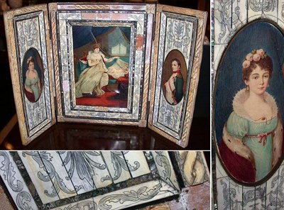 Lot 432 - Continental Bone Triptych