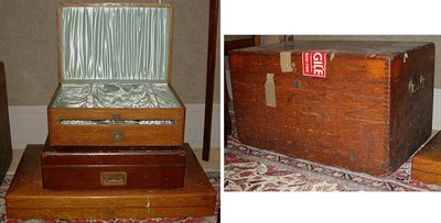 Lot 351 - Group of Five Wood Silver Chests