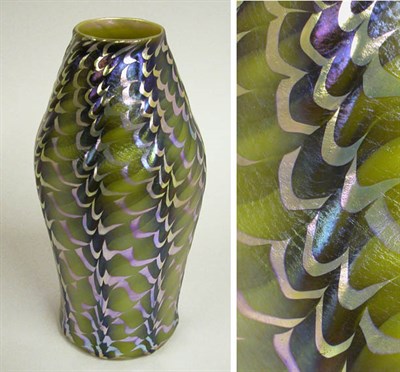 Lot 531 - Art Glass Iridescent Vase American, possibly...
