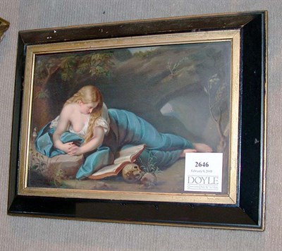 Lot 2646 - Framed Continental Painted Porcelain Plaque Of...