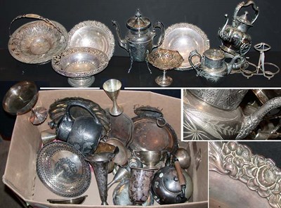 Lot 545 - Miscellaneous Group of Silver Plated Teaware