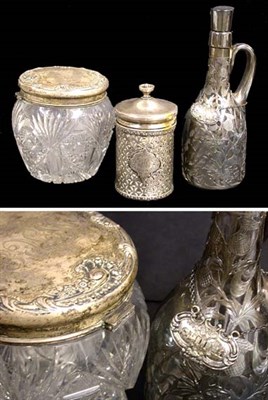 Lot 604 - Group of Three Sterling Silver Mounted...