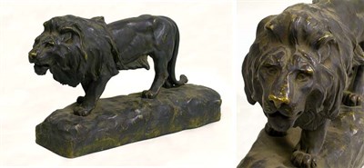 Lot 456 - Bronze Figure of a Standing Lion After a model...