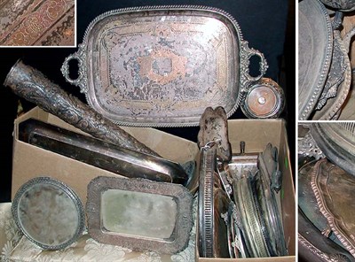 Lot 544 - Miscellaneous Group of Silver Plated Trays