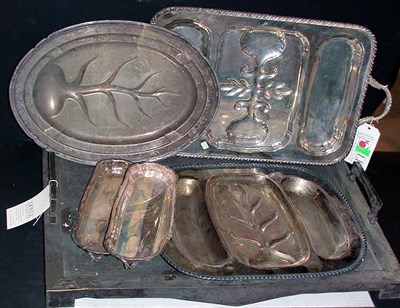 Lot 537 - Miscellaneous Group of Silver Plated Trays