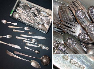 Lot 312 - Miscellaneous Group of English Silver Flatware...