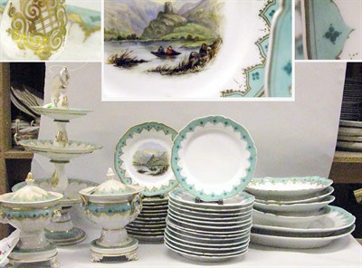 Lot 315 - Paris Porcelain Partial Dinner Service With...