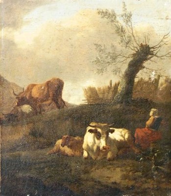 Lot 38 - Attributed to Nicolaes Berchem LIVESTOCK AND...