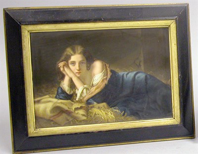 Lot 2672 - Framed Continental Porcelain Plaque Depicting...