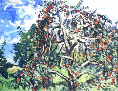 Lot 243 - Richard Hayley Lever 1876-1958 APPLES ON TREE,...
