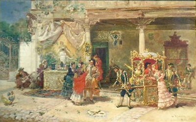 Lot 107 - Luis Alvarez Catala Spanish, 1836-1901 ARRIVAL...