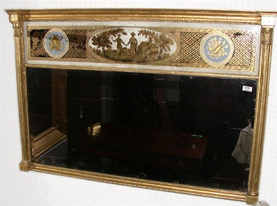 Lot 2110 - George III Gilt-Wood and Eglomise Overmantel...