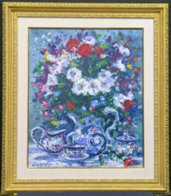 Lot 82 - Georges Yoldjoglou Continental, b.1935 FLEURS...