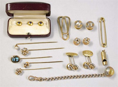 Lot 259 - Group of Assorted Gentleman's Jewelry Items