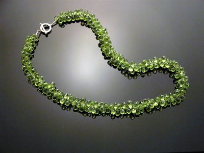 Lot 371 - Peridot Briolette Necklace