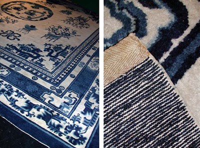 Lot 4443 - Mongolian Dragon Carpet Mongolia, late 19th...